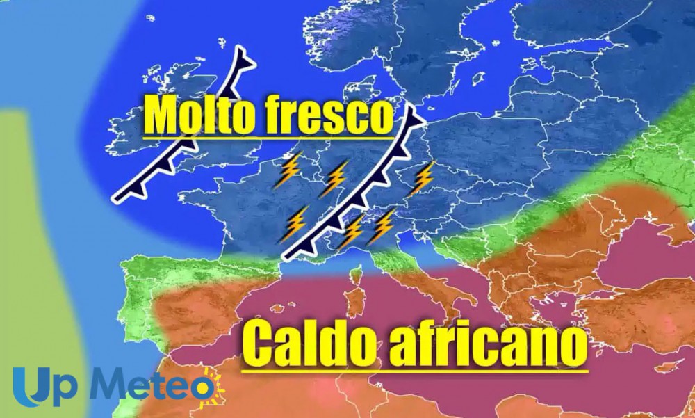 UP Meteo - Articoli Parziale calo della temperatura con temporali al nord ma continua il caldo record per ben 15 giorni
