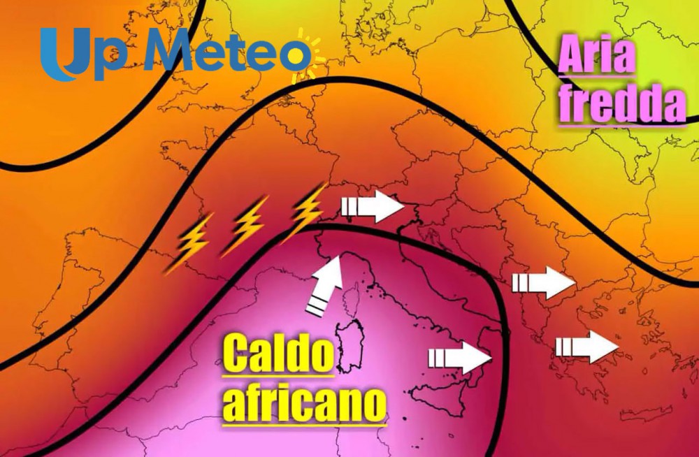 UP Meteo - Articoli Prossima Settimana, da Lunedì torna l'Anticiclone Africano, ma al Nord qualcosa non va