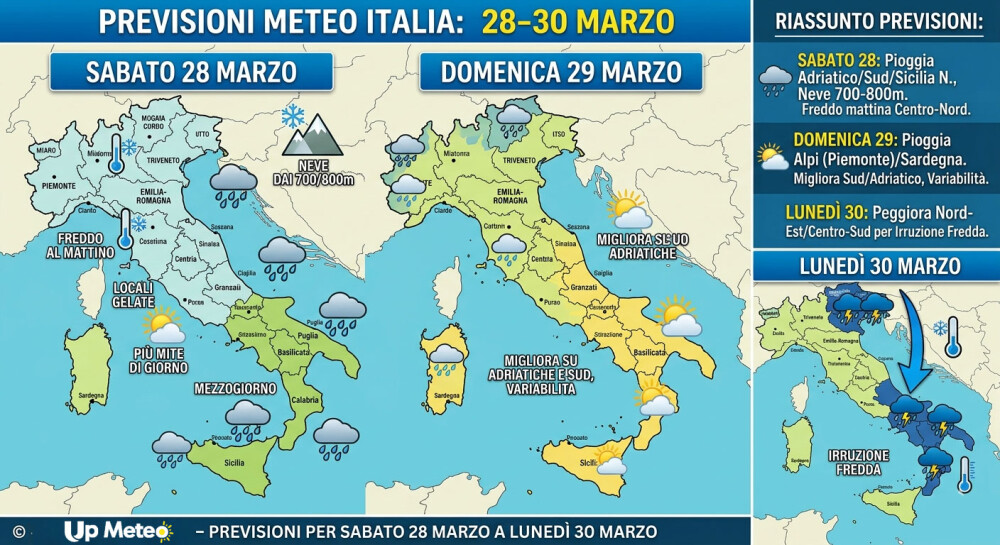 UP Meteo - Articoli Ancora instabilità e freddo almeno fino ai primi giorni di aprile.