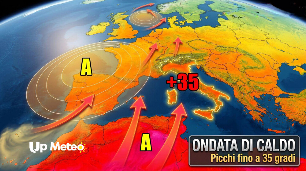 UP Meteo - Articoli Anticiclone africano verso l’Italia: temperature in forte aumento, ma non durerà